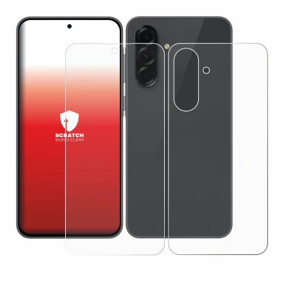 Immagine del dispositivo Samsung Galaxy A36 5G (Fronte+Retro) con un'ampia varietà di protezioni per lo schermo.