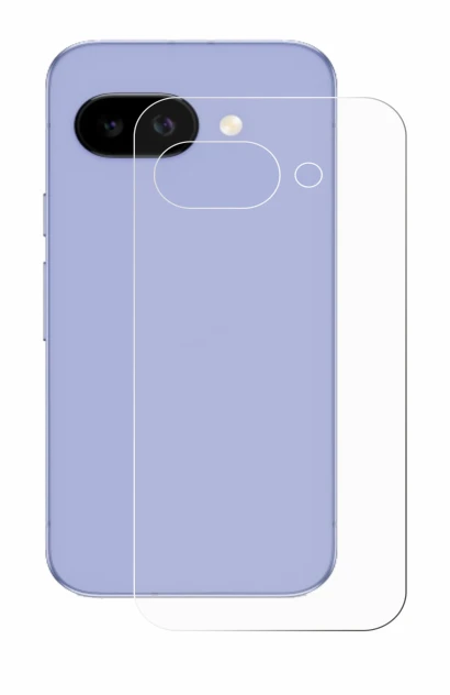 Immagine del dispositivo Google Pixel 9a (Posteriore) con un'ampia varietà di protezioni per lo schermo.