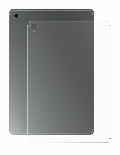 Immagine del dispositivo Samsung Galaxy Tab S10 FE+ (Posteriore) con un'ampia varietà di protezioni per lo schermo.