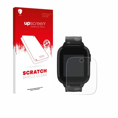 Parte frontale di una confezione del prodotto con il logo del marchio upscreen. Accanto è raffigurato il dispositivo Xplora XG