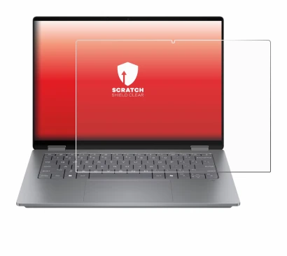 Immagine del dispositivo HP OmniBook X Flip 14 con un'ampia varietà di protezioni per lo schermo.