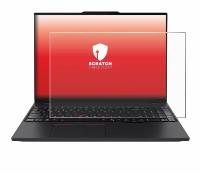 Immagine del dispositivo Lenovo ThinkPad P16s Gen 4 con un'ampia varietà di protezioni per lo schermo.