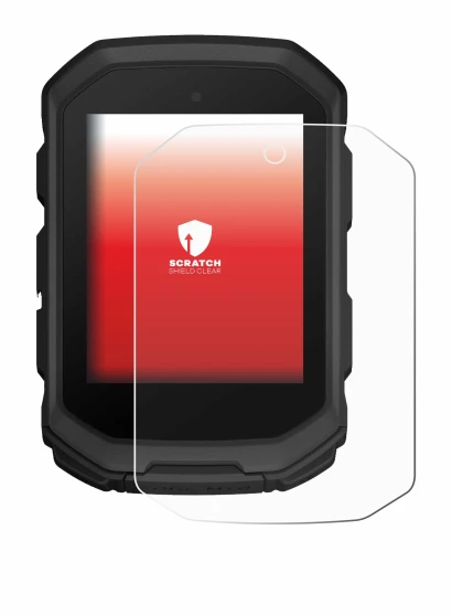 Immagine del dispositivo Garmin Edge MTB con un'ampia varietà di protezioni per lo schermo.