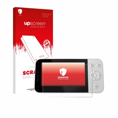 Parte frontale di una confezione del prodotto con il logo del marchio upscreen. Accanto è raffigurato il dispositivo Philips A