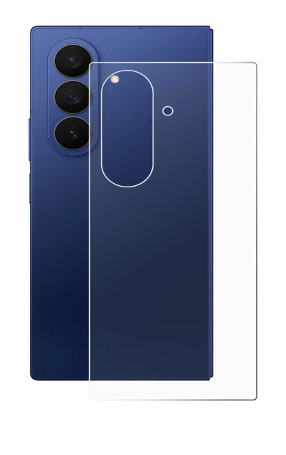 Immagine del dispositivo Samsung Galaxy Z Fold 7 (Posteriore) con un'ampia varietà di protezioni per lo schermo.