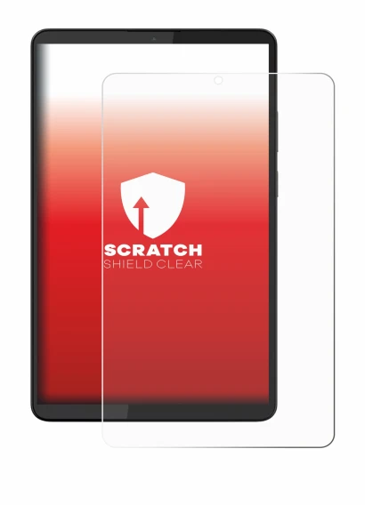 Immagine del dispositivo Lenovo Tab One 8.7" con un'ampia varietà di protezioni per lo schermo.