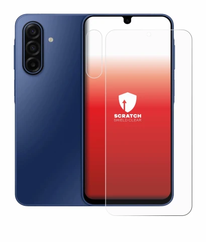 Immagine del dispositivo Samsung Galaxy A17 5G (Fronte+Fotocamera) con un'ampia varietà di protezioni per lo schermo.