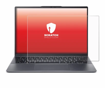 Immagine del dispositivo Acer Swift Go 14 OLED con un'ampia varietà di protezioni per lo schermo.