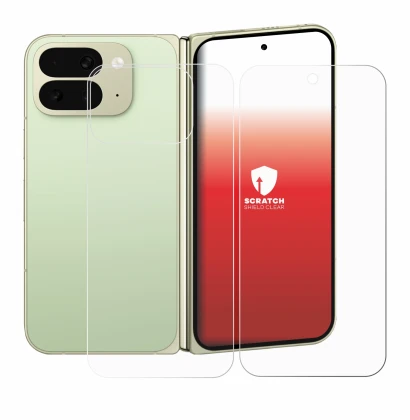 Immagine del dispositivo Google Pixel 10 Pro Fold (Fronte+Retro) con un'ampia varietà di protezioni per lo schermo.