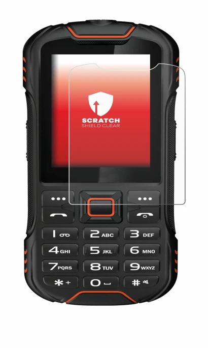 Immagine del dispositivo Gigaset GLX8 con un'ampia varietà di protezioni per lo schermo.