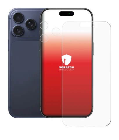 Immagine del dispositivo Apple iPhone 17 Pro Max (Fronte+Fotocamera) con un'ampia varietà di protezioni per lo schermo.