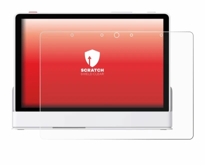 Immagine del dispositivo eufy Smart Display E10 con un'ampia varietà di protezioni per lo schermo.