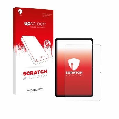 Parte frontale di una confezione del prodotto con il logo del marchio upscreen. Accanto è raffigurato il dispositivo Xiaomi Re