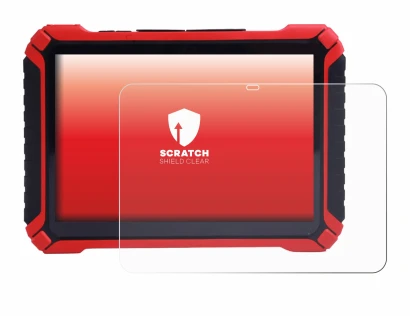 Immagine del dispositivo Launch X-431 Pad IX con un'ampia varietà di protezioni per lo schermo.