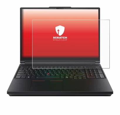 Immagine del dispositivo Lenovo ThinkPad P16 Gen 3 con un'ampia varietà di protezioni per lo schermo.