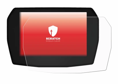 Immagine del dispositivo Ducati Streetfighter V2 2025 con un'ampia varietà di protezioni per lo schermo.