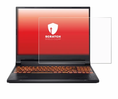 Immagine del dispositivo Acer Nitro V 16 con un'ampia varietà di protezioni per lo schermo.