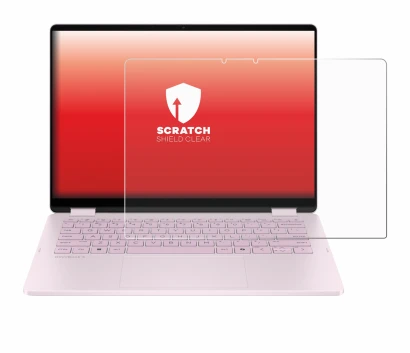 Immagine del dispositivo HP OmniBook 5 Flip 14 14-fp0153ng con un'ampia varietà di protezioni per lo schermo.