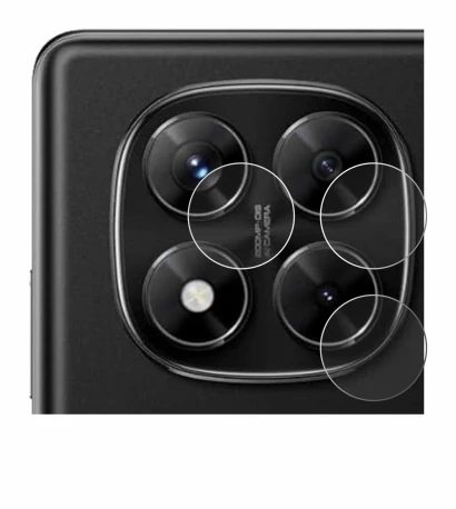 Immagine del dispositivo Xiaomi Redmi Note 14 Pro 4G (SOLO Fotocamera) con un'ampia varietà di protezioni per lo schermo.
