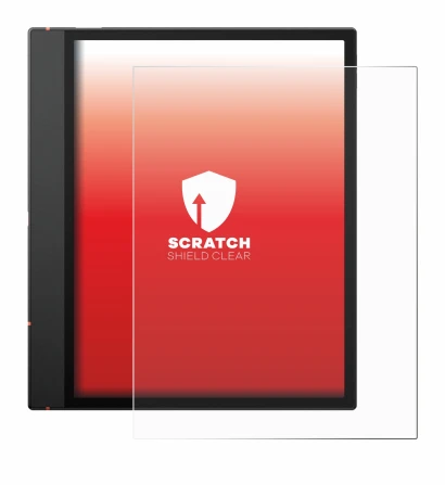 Immagine del dispositivo Boox Note Air 5 C con un'ampia varietà di protezioni per lo schermo.