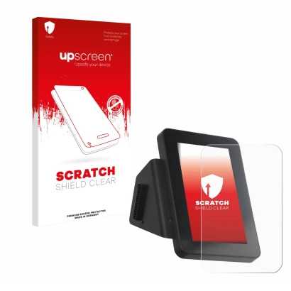 Parte frontale di una confezione del prodotto con il logo del marchio upscreen. Accanto è raffigurato il dispositivo Anycubic
