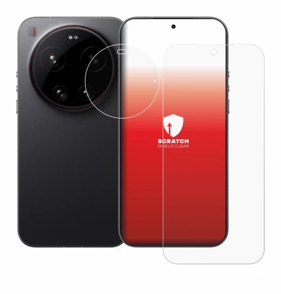 Immagine del dispositivo Xiaomi 17 Ultra (Fronte+Fotocamera) con un'ampia varietà di protezioni per lo schermo.