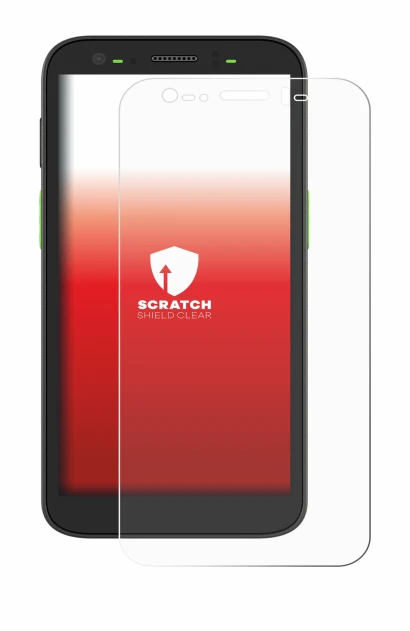 Immagine del dispositivo Zebra TC501 con un'ampia varietà di protezioni per lo schermo.