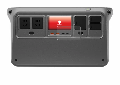 Immagine del dispositivo DJI Power 1000 V2 con un'ampia varietà di protezioni per lo schermo.