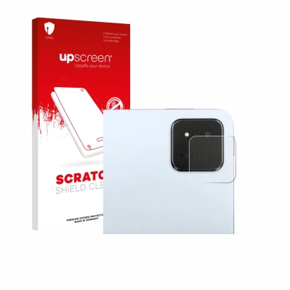 Parte frontale di una confezione del prodotto con il logo del marchio upscreen. Accanto è raffigurato il dispositivo Xiaomi Pa