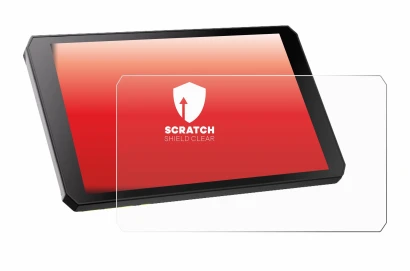 Immagine del dispositivo RiderNav R7M con un'ampia varietà di protezioni per lo schermo.