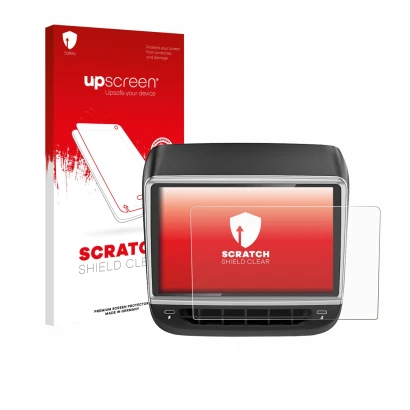 Parte frontale di una confezione del prodotto con il logo del marchio upscreen. Accanto è raffigurato il dispositivo Tlyard T1