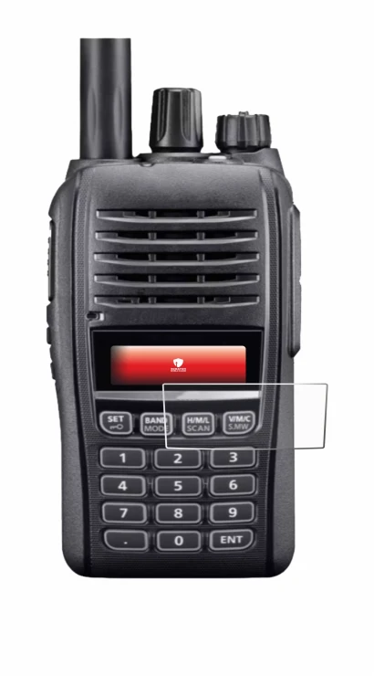 Immagine del dispositivo Icom IC-T10 con un'ampia varietà di protezioni per lo schermo.