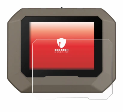 Immagine del dispositivo Garmin Xero C2 con un'ampia varietà di protezioni per lo schermo.