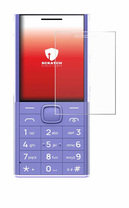 Immagine del dispositivo Nokia 150 Music con un'ampia varietà di protezioni per lo schermo.