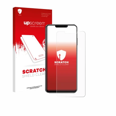 Parte frontale di una confezione del prodotto con il logo del marchio upscreen. Accanto è raffigurato il dispositivo Huawei En