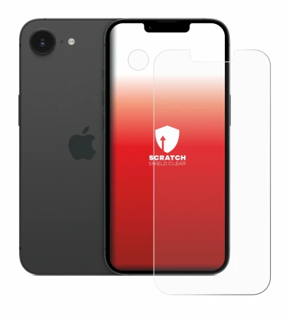 Immagine del dispositivo Apple iPhone 17e (Fronte+Fotocamera) con un'ampia varietà di protezioni per lo schermo.