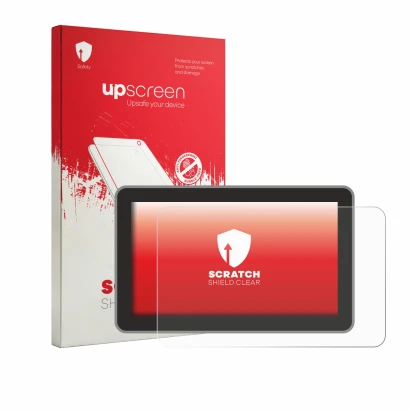 Parte frontale di una confezione del prodotto con il logo del marchio upscreen. Accanto è raffigurato il dispositivo Bambu Lab
