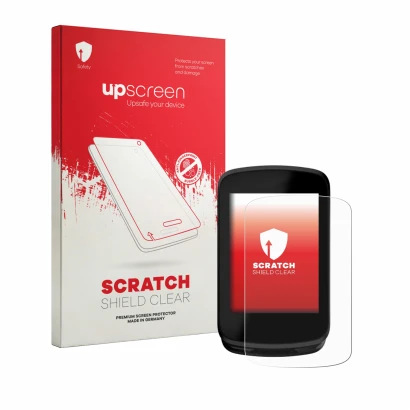 Parte frontale di una confezione del prodotto con il logo del marchio upscreen. Accanto è raffigurato il dispositivo Magene C6