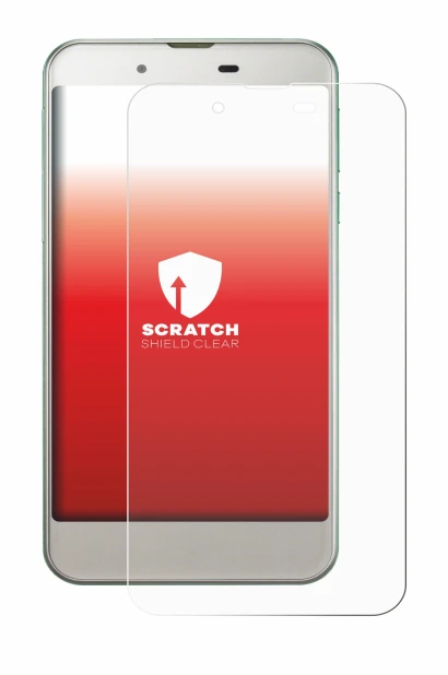 Immagine del dispositivo Sharp Aquos SHV37 con un'ampia varietà di protezioni per lo schermo.