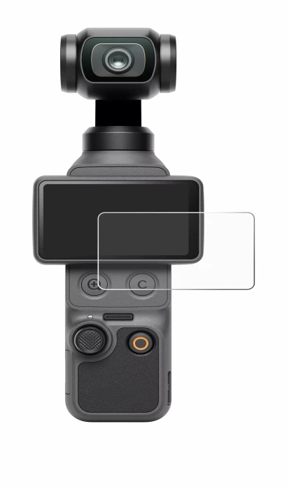 Immagine del dispositivo DJI Osmo Pocket 4 con un'ampia varietà di protezioni per lo schermo.