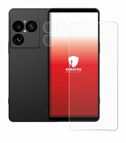 Immagine del dispositivo Sony Xperia 1 VIII (Fronte+Fotocamera) con un'ampia varietà di protezioni per lo schermo.