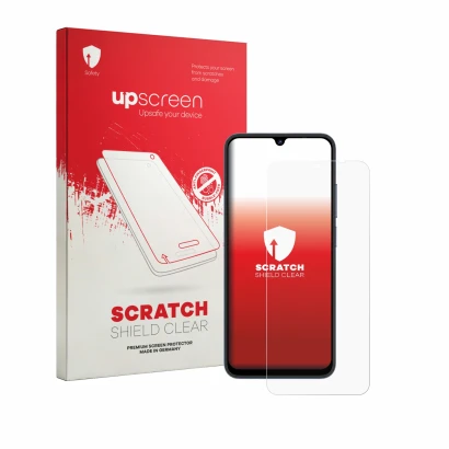 Parte frontale di una confezione del prodotto con il logo del marchio upscreen. Accanto è raffigurato il dispositivo Lagenio A