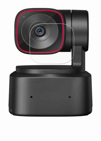 Immagine del dispositivo OBSBOT Tiny 2 Lite con un'ampia varietà di protezioni per lo schermo.