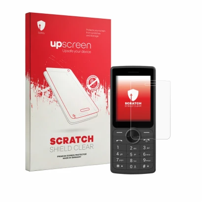Parte frontale di una confezione del prodotto con il logo del marchio upscreen. Accanto è raffigurato il dispositivo SPC Wild