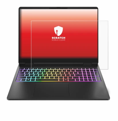Immagine del dispositivo HP HyperX OMEN MAX 16 con un'ampia varietà di protezioni per lo schermo.