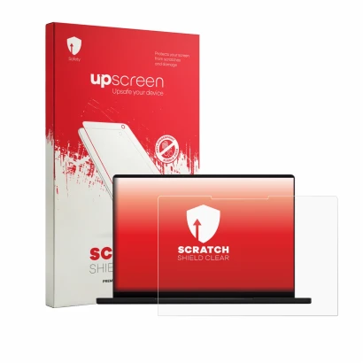 Parte frontale di una confezione del prodotto con il logo del marchio upscreen. Accanto è raffigurato il dispositivo ASUS ProA
