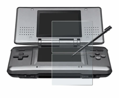 Immagine del dispositivo Nintendo DS con un'ampia varietà di protezioni per lo schermo.