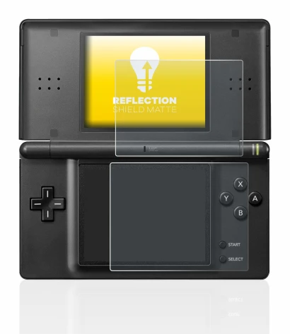 Immagine del dispositivo Nintendo DS LITE con un'ampia varietà di protezioni per lo schermo.