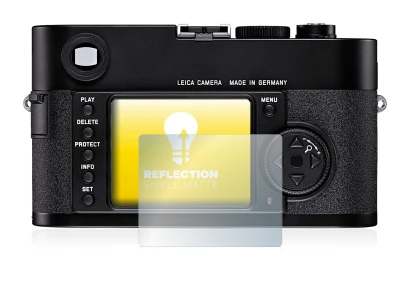 Immagine del dispositivo Leica M8 con un'ampia varietà di protezioni per lo schermo.