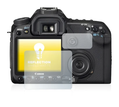 Immagine del dispositivo Canon EOS 40D con un'ampia varietà di protezioni per lo schermo.